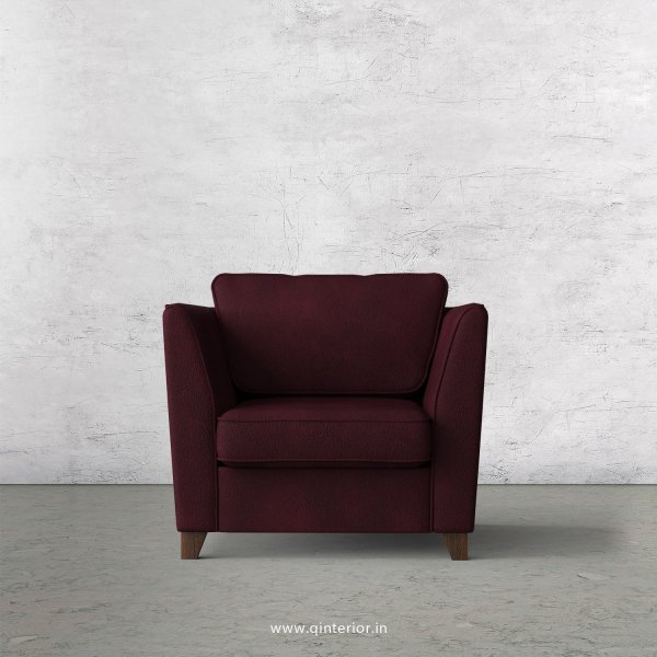 KINGSTONE 1 Seater Sofa in Fab Leather Fabric - SFA004 FL12