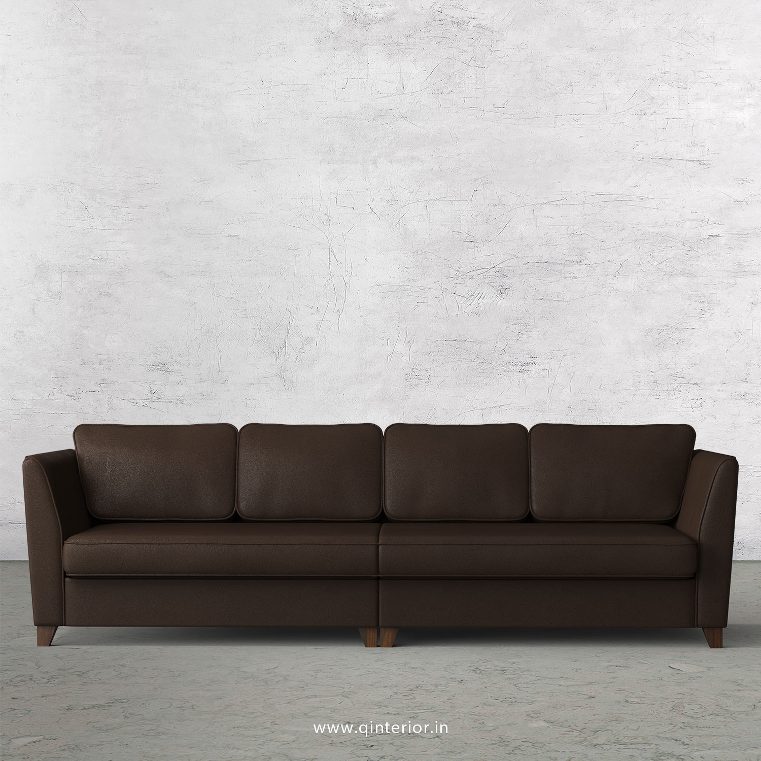 Kingstone 4 Seater Sofa in Fab Leather Fabric - SFA004 FL16