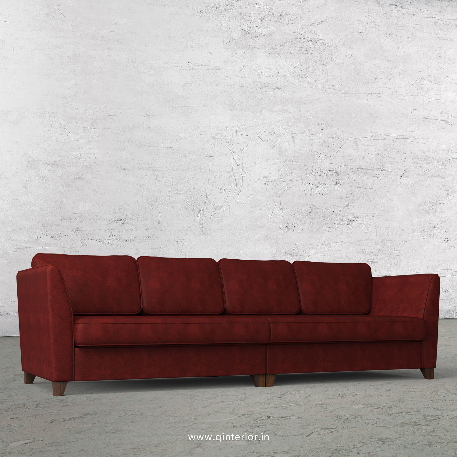 Kingstone 4 Seater Sofa in Fab Leather Fabric - SFA004 FL17