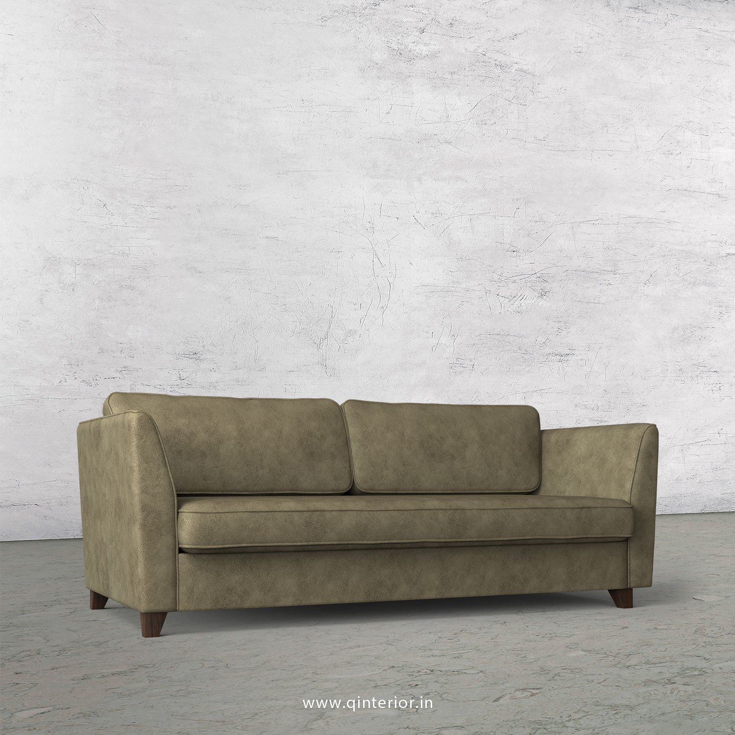 KINGSTONE 3 Seater Sofa in Fab Leather Fabric - SFA004 FL03