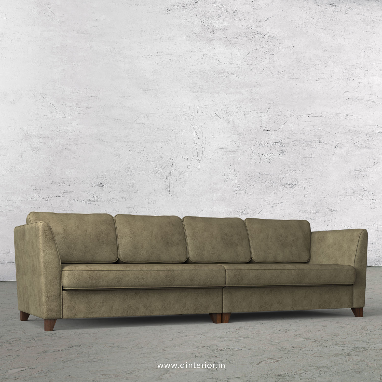 Kingstone 4 Seater Sofa in Fab Leather Fabric - SFA004 FL03