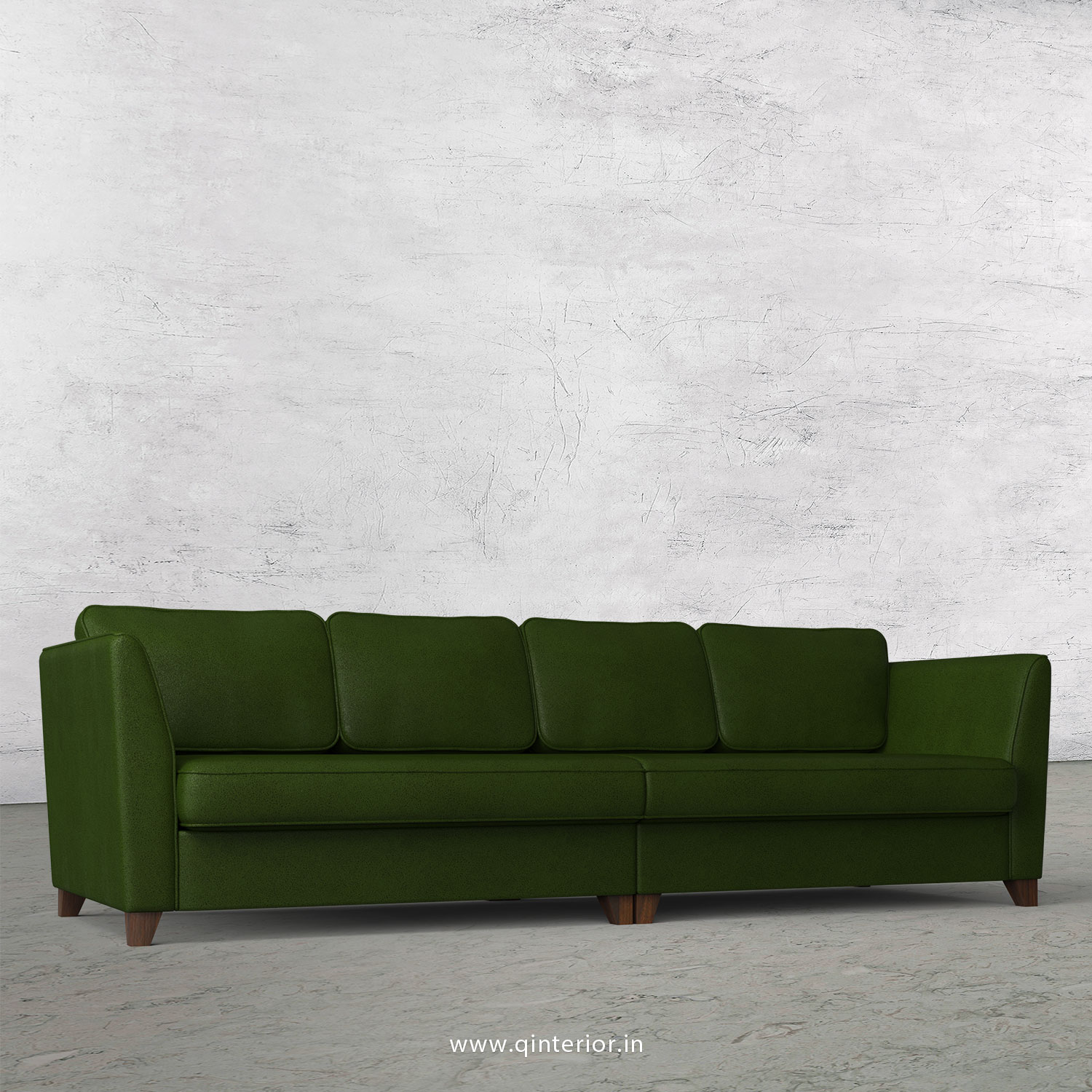 Kingstone 4 Seater Sofa in Fab Leather Fabric - SFA004 FL04