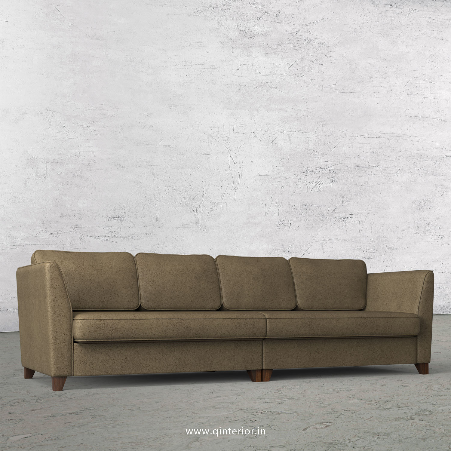 Kingstone 4 Seater Sofa in Fab Leather Fabric - SFA004 FL06