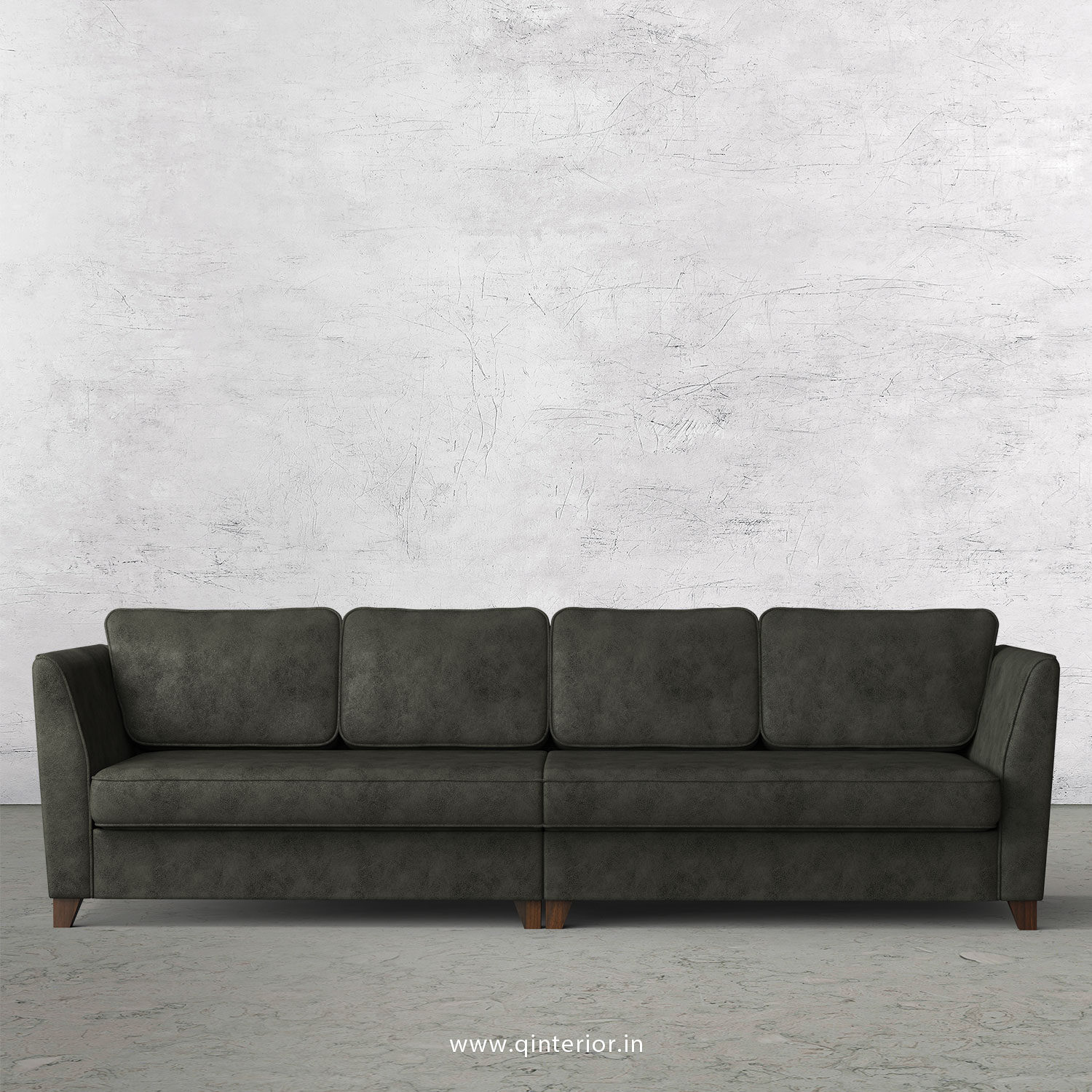 Kingstone 4 Seater Sofa in Fab Leather Fabric - SFA004 FL07