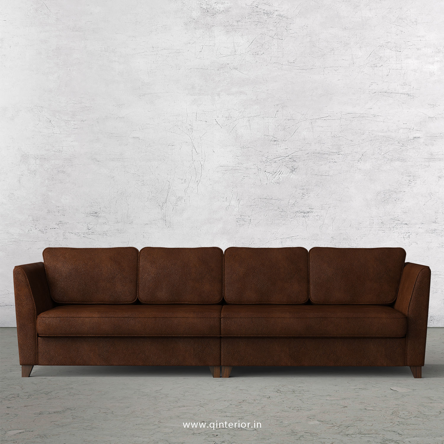 Kingstone 4 Seater Sofa in Fab Leather Fabric - SFA004 FL09