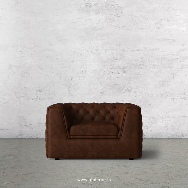 ERGO 1 Seater Sofa in Fab Leather Fabric - SFA009 FL09