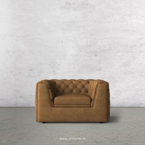 ERGO 1 Seater Sofa in Fab Leather Fabric - SFA009 FL18