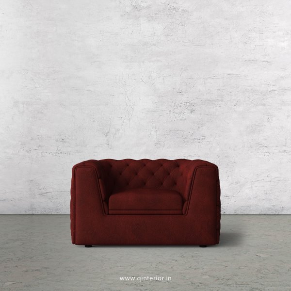 ERGO 1 Seater Sofa in Fab Leather Fabric - SFA009 FL08