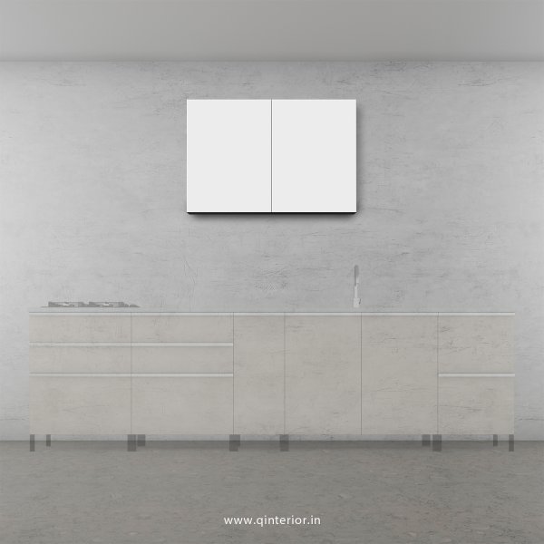 Lambent Kitchen Wall Cabinet in Teak and White Finish - KWC006 C6