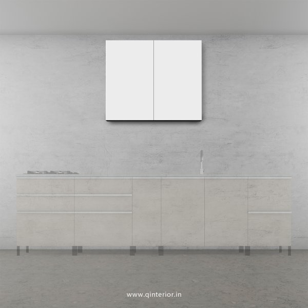 Lambent Kitchen Wall Cabinet in Teak and White Finish - KWC007 C6