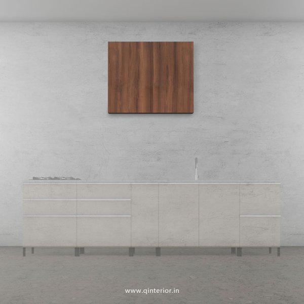 Lambent Kitchen Wall Cabinet in White and Teak Finish - KWC007 C9