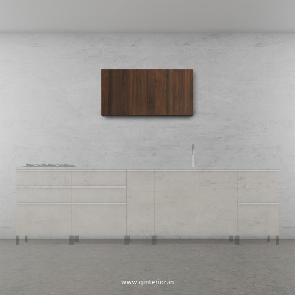 Lambent Kitchen Wall Cabinet in White and Walnut Finish - KWC005 C67
