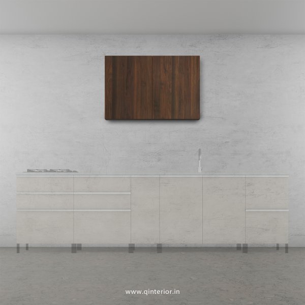 Lambent Kitchen Wall Cabinet in White and Walnut Finish - KWC006 C67