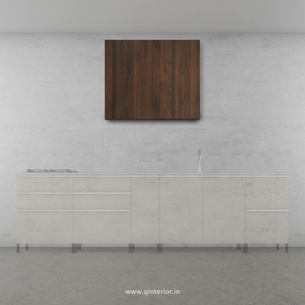 Lambent Kitchen Wall Cabinet in White and Walnut Finish - KWC007 C67