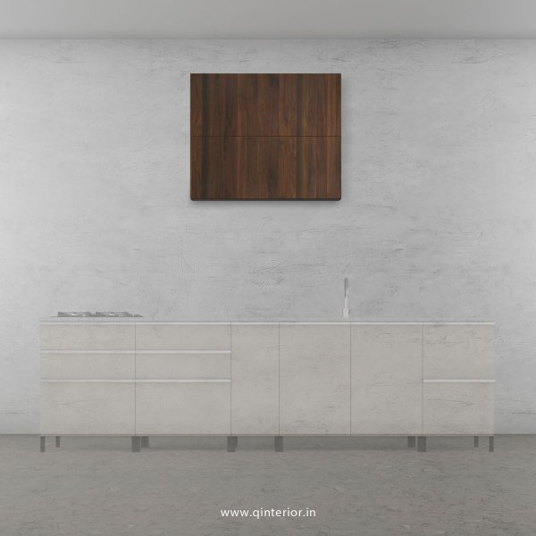 Lambent Kitchen Wall Cabinet in White and Walnut Finish - KWC010 C67