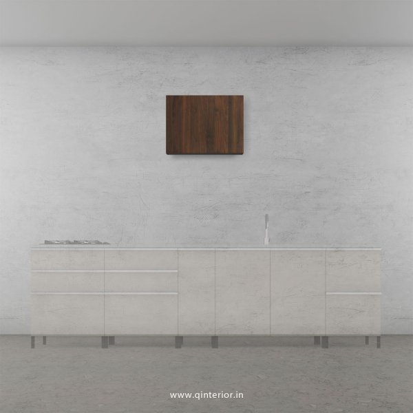 Lambent Kitchen Wall Cabinet in White and Walnut Finish - KWC008 C67