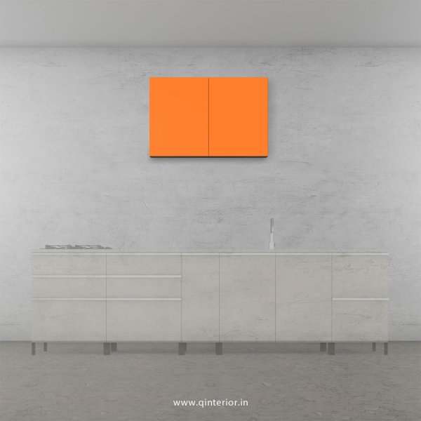 Lambent Kitchen Wall Cabinet in White and Saffron Finish - KWC006 C90