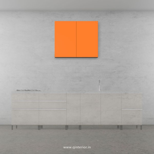Lambent Kitchen Wall Cabinet in White and Saffron Finish - KWC007 C90