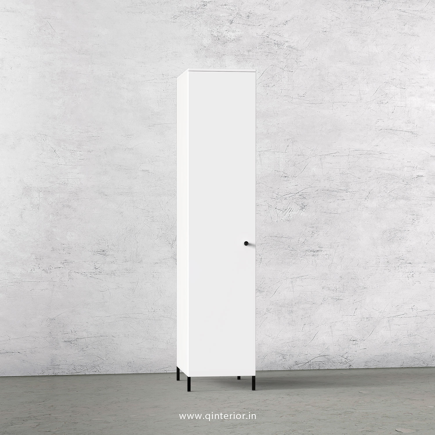 Stable 1 Door Wardrobe in White Finish – SWRD001 C4