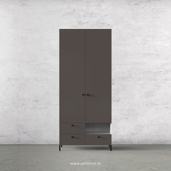Lambent 2 Door Wardrobe in White and Slate Finish – DWRD004 C16