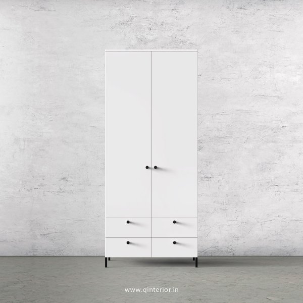 Stable 2 Door Wardrobe in White Finish – DWRD003 C4