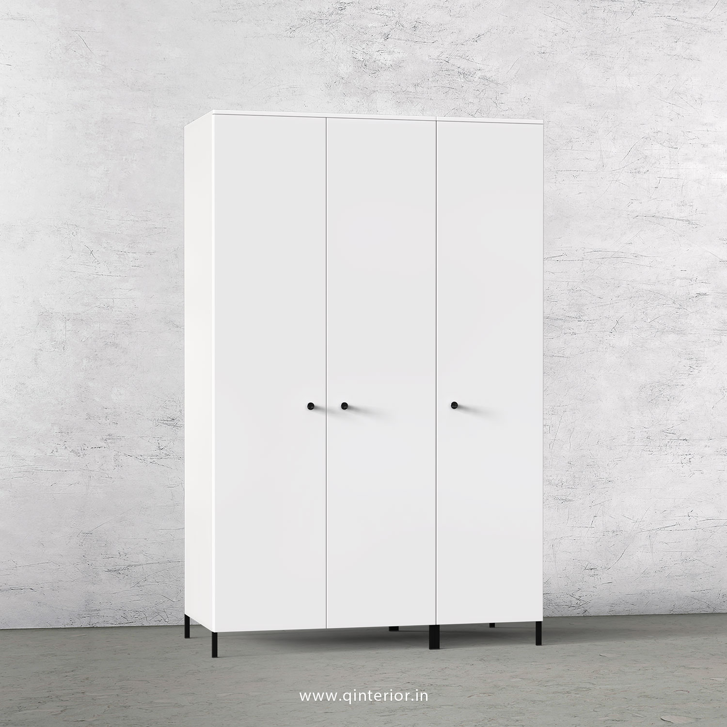 Stable 3 Door Wardrobe in White Finish – TWRD001 C4