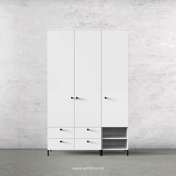 Stable 3 Door Wardrobe in White Finish – TWRD003 C4