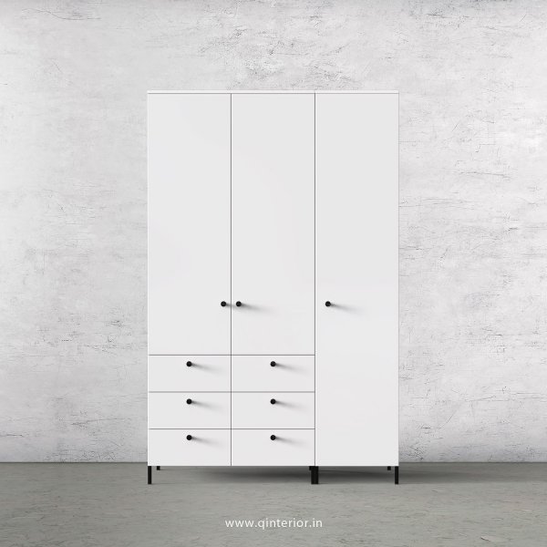 Stable 3 Door Wardrobe in White Finish – TWRD004 C4