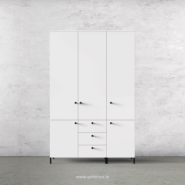 Stable 3 Door Wardrobe in White Finish – TWRD006 C4