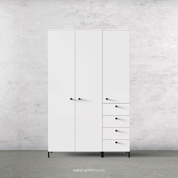 Stable 3 Door Wardrobe in White Finish – TWRD009 C4