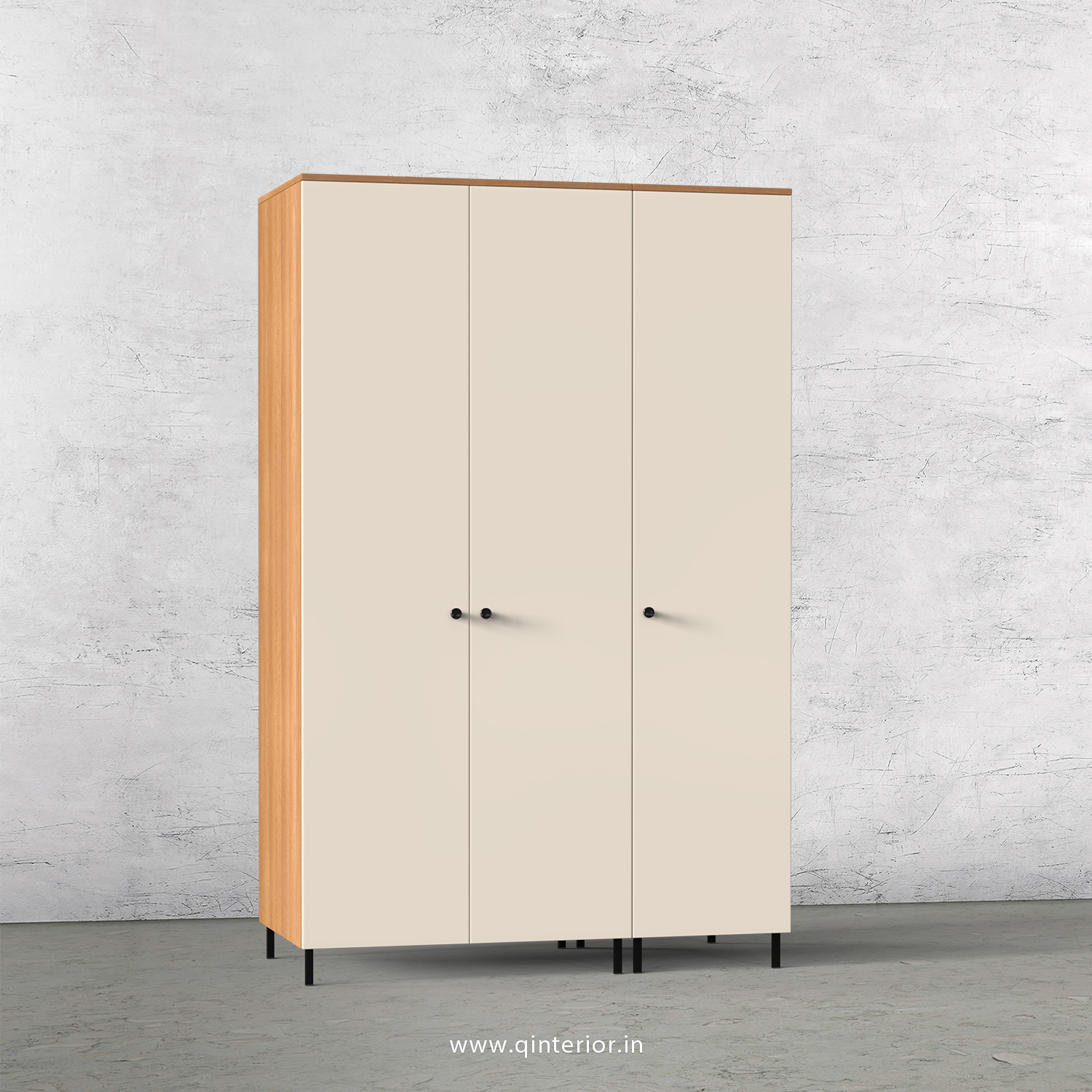 Lambent 3 Door Wardrobe in Oak and Ceramic Finish – TWRD001 C5