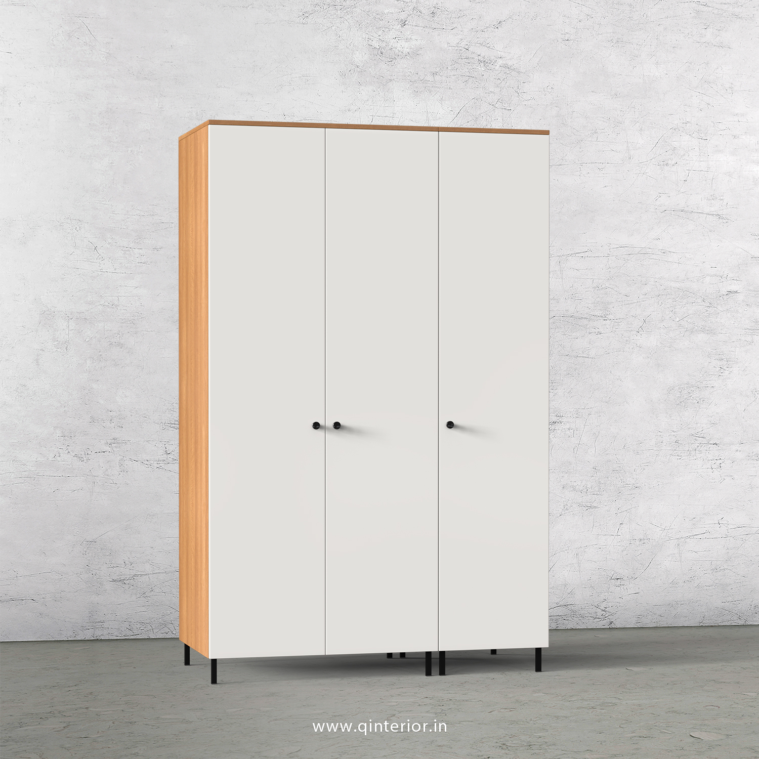 Lambent 3 Door Wardrobe in Oak and Pale Grey Finish – TWRD001 C10