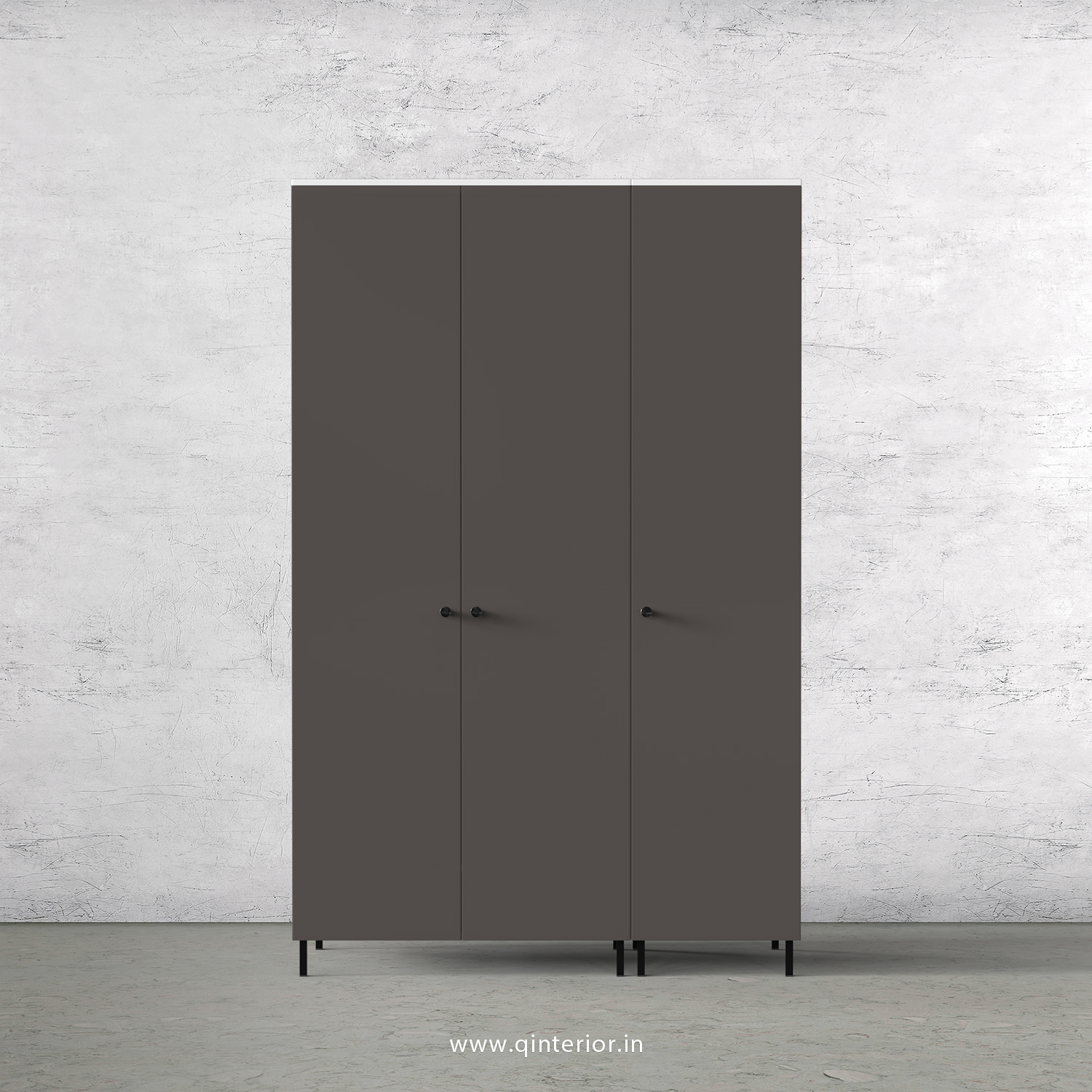 Lambent 3 Door Wardrobe in White and Slate Finish – TWRD001 C16