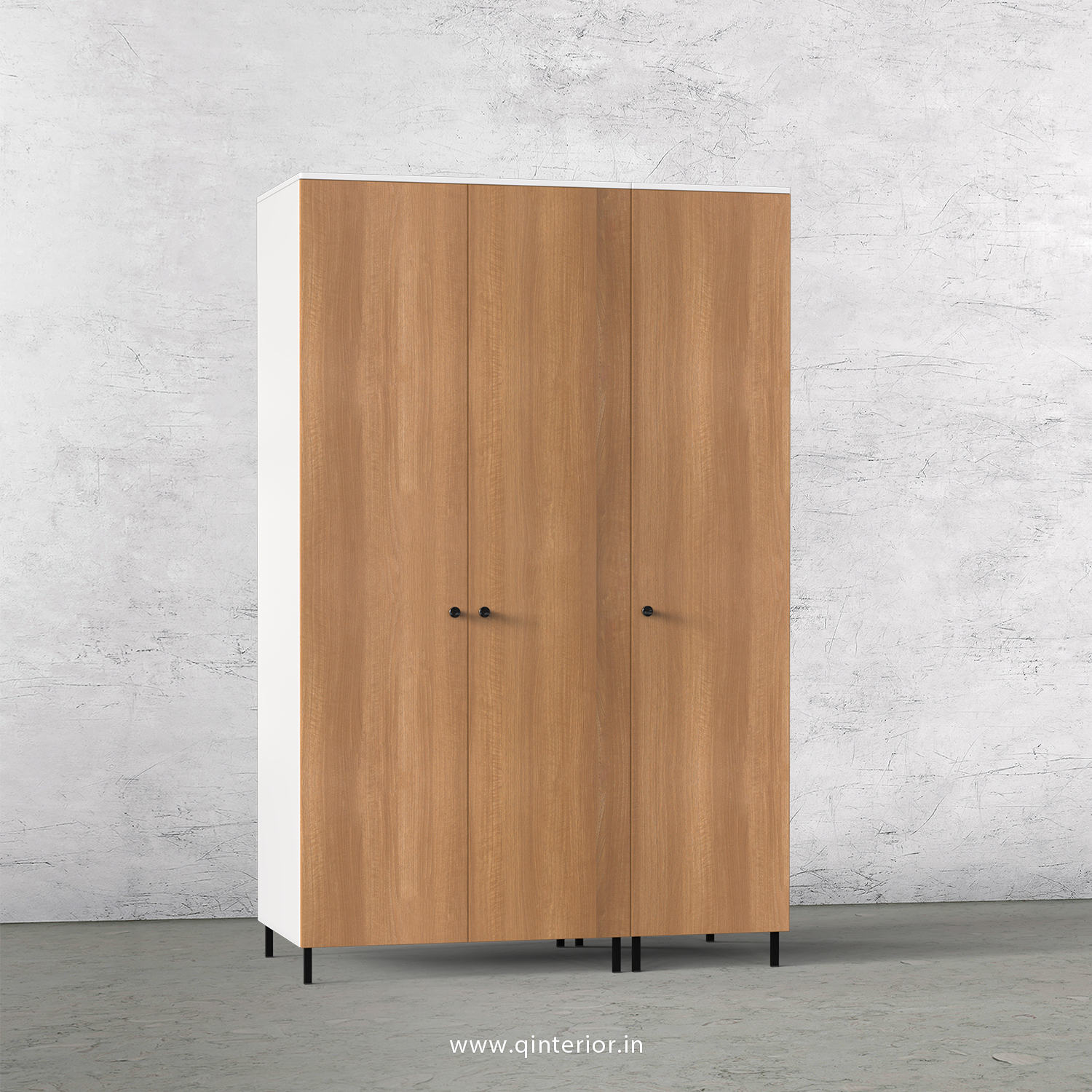 Lambent 3 Door Wardrobe in White and Oak Finish – TWRD001 C86