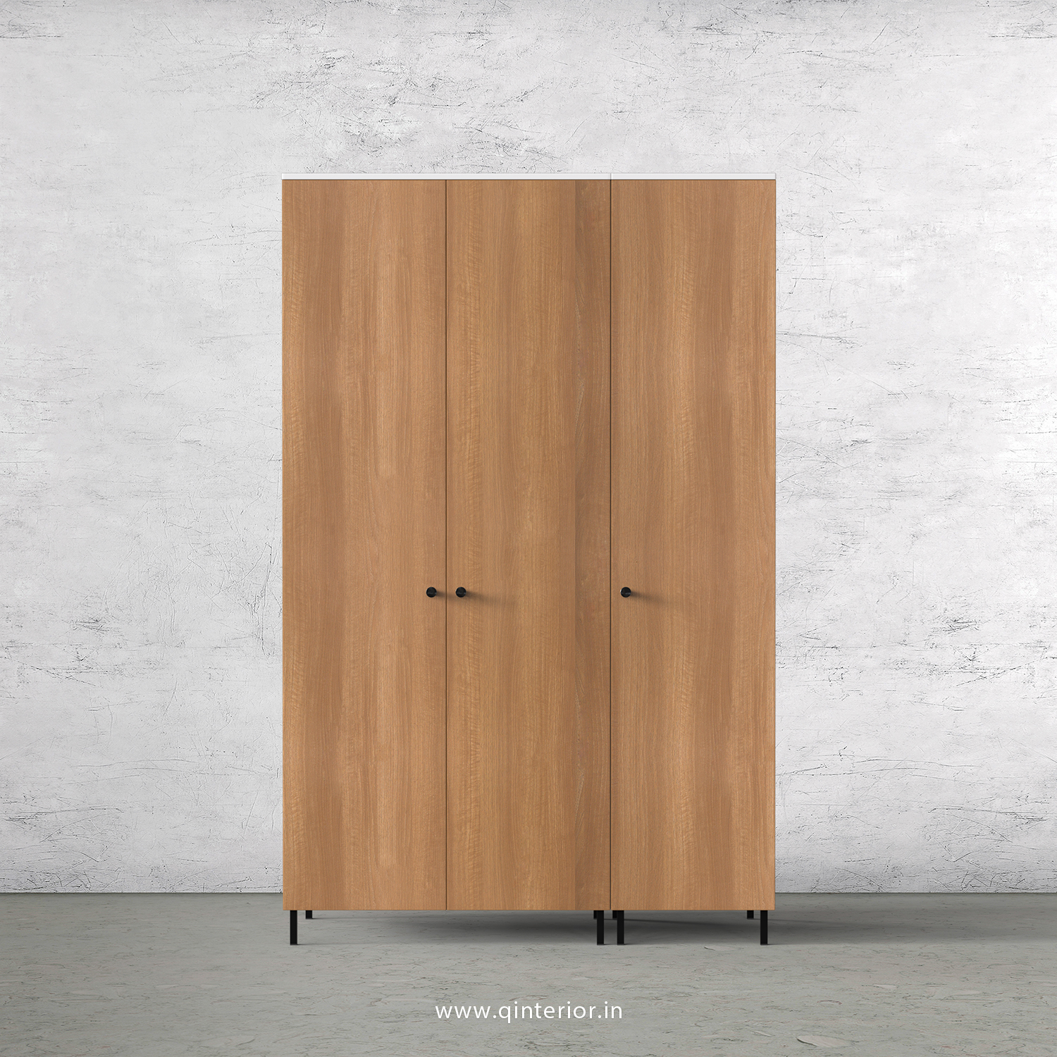Lambent 3 Door Wardrobe in White and Oak Finish – TWRD001 C86
