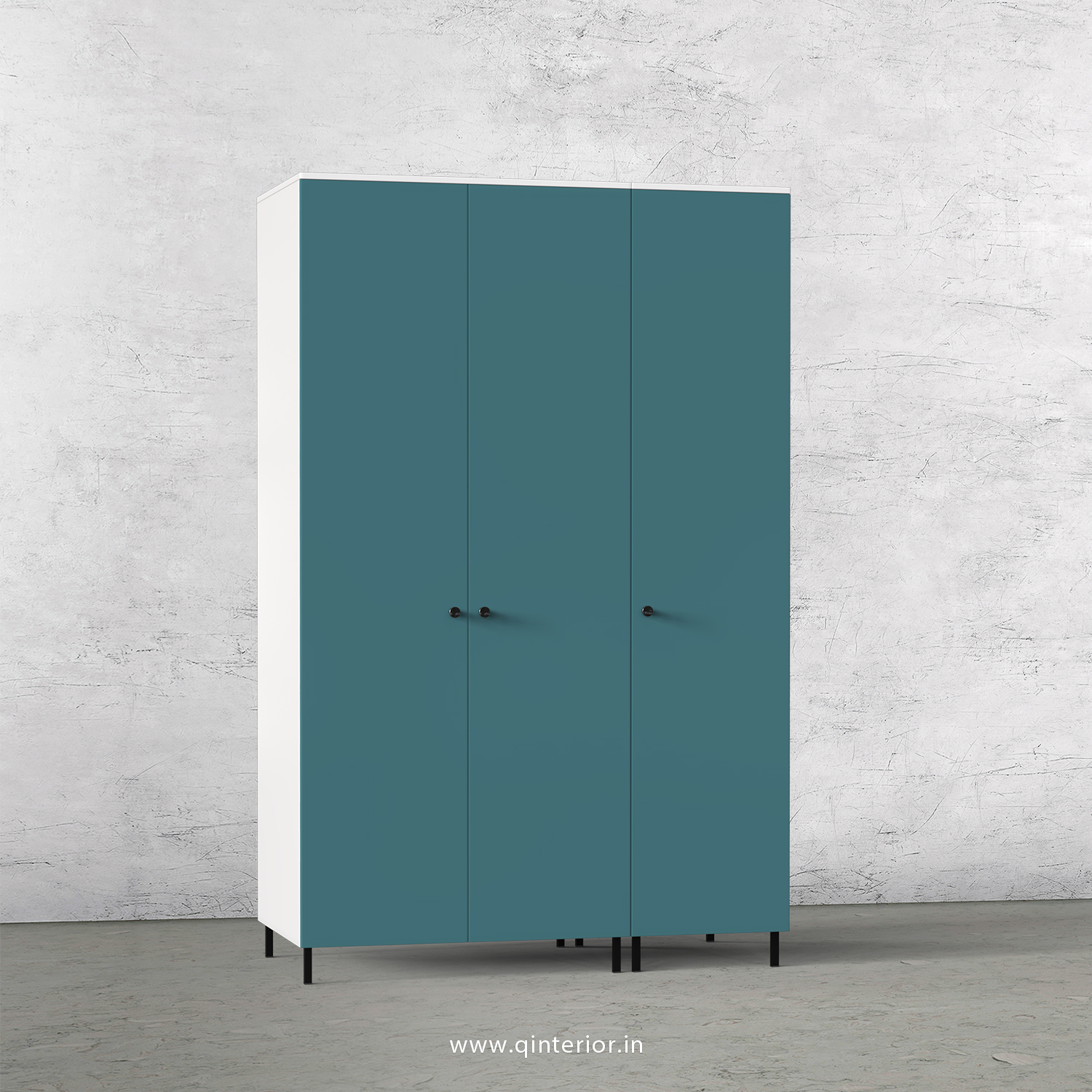 Lambent 3 Door Wardrobe in White and Shore Finish – TWRD001 C12
