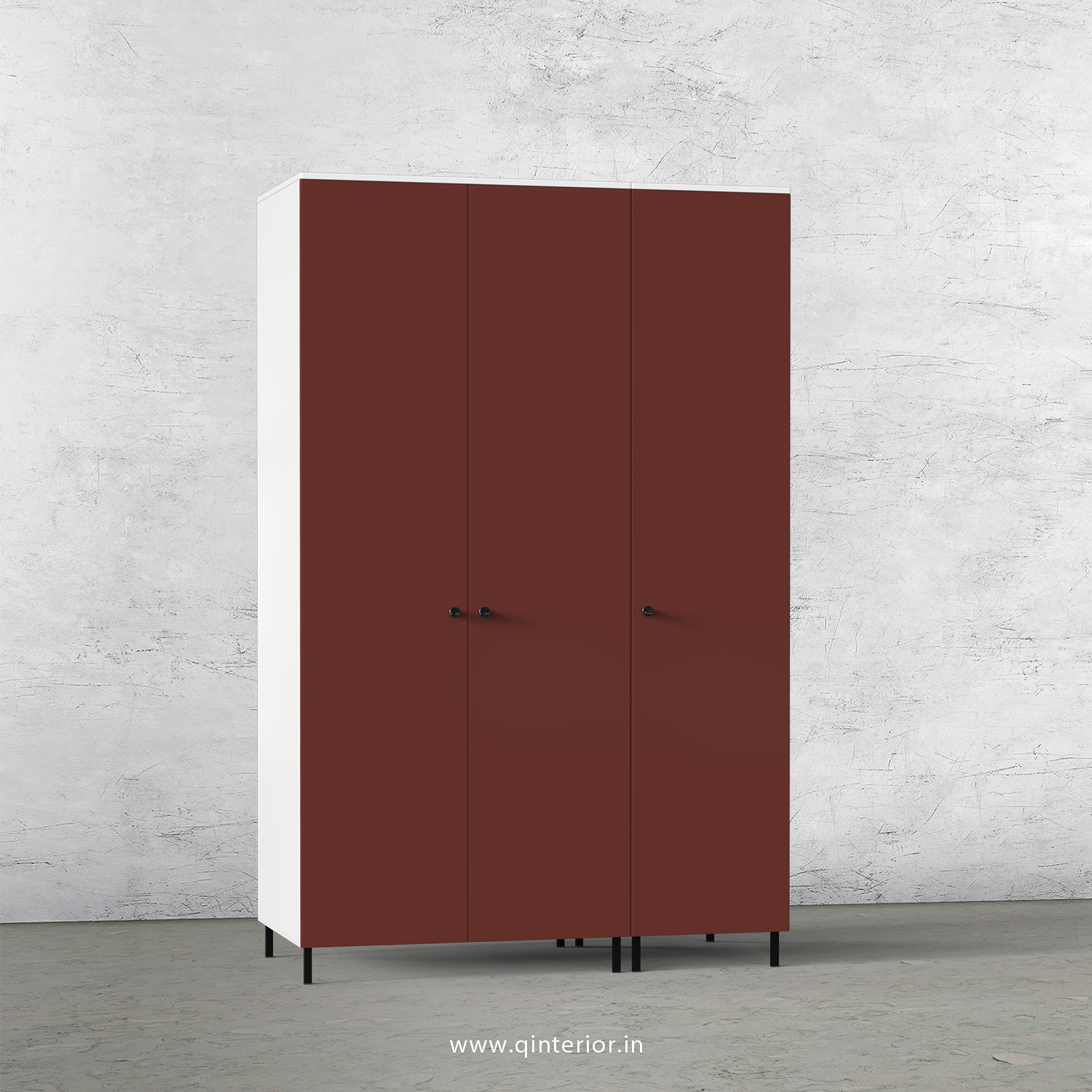 Lambent 3 Door Wardrobe in White and Shangrilla Finish – TWRD001 C14