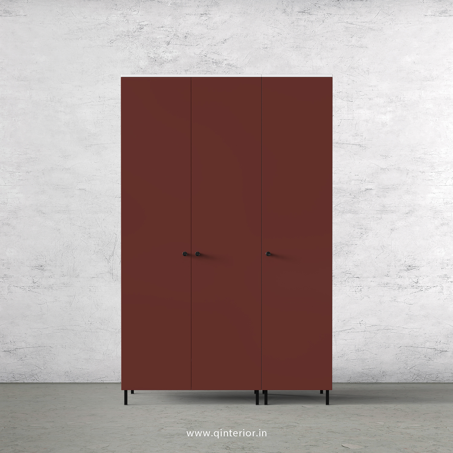 Lambent 3 Door Wardrobe in White and Shangrilla Finish – TWRD001 C14