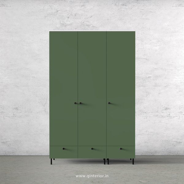 Lambent 3 Door Wardrobe in White and English Ivy Finish – TWRD002 C82