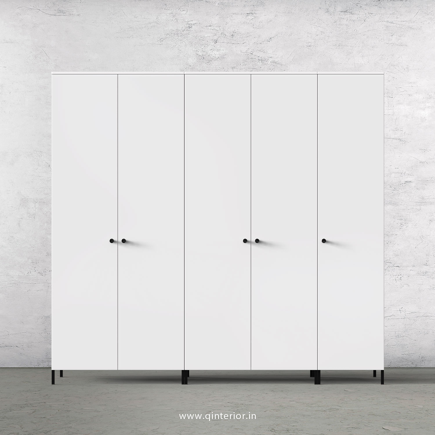 Stable 5 Door Wardrobe in White Finish – WRD001 C4