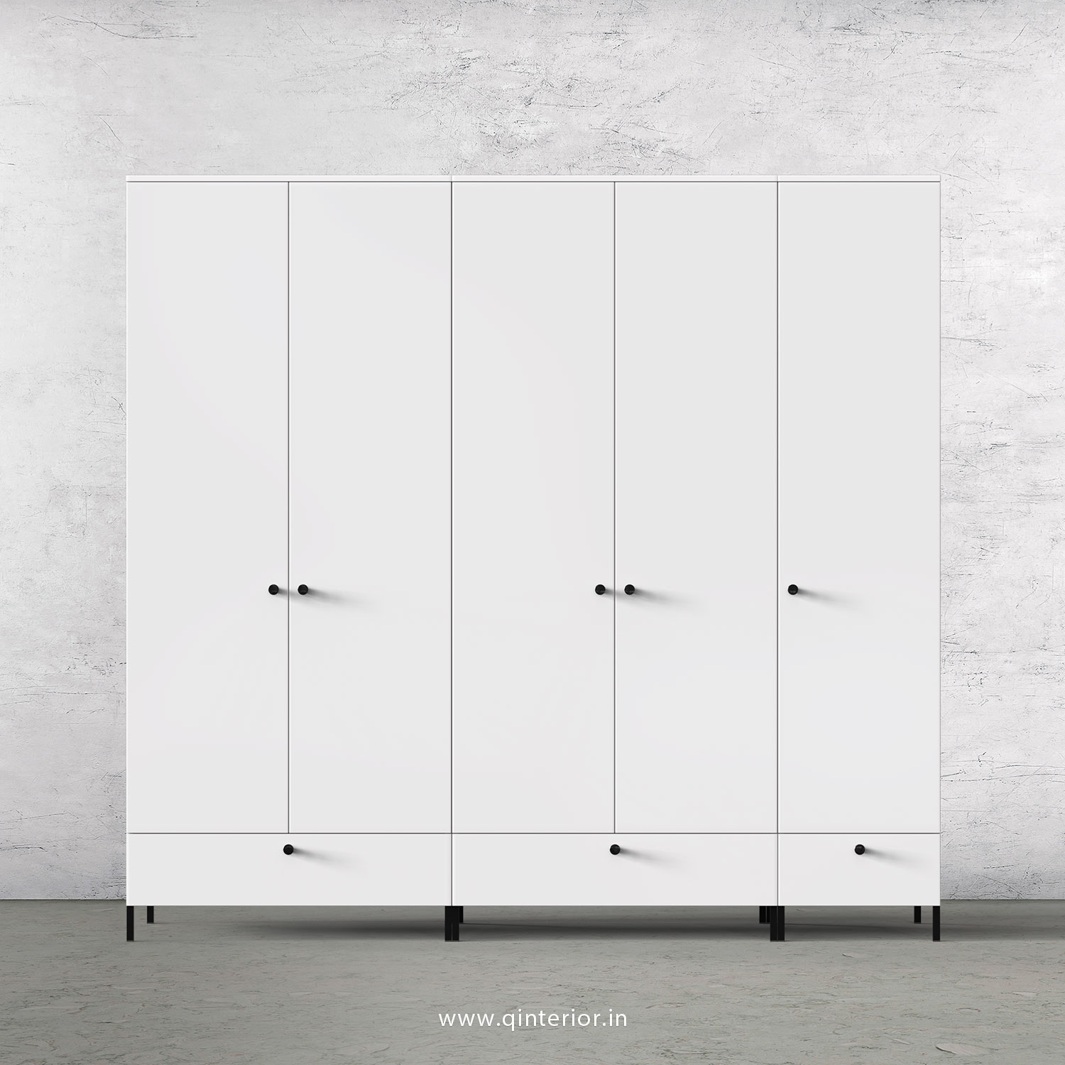 Stable 5 Door Wardrobe in White Finish – WRD002 C4