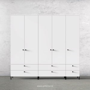 Stable 5 Door Wardrobe in White Finish – WRD004 C4