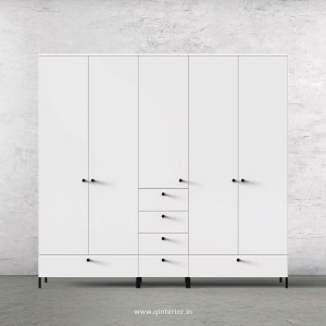 Stable 5 Door Wardrobe in White Finish – WRD003 C4
