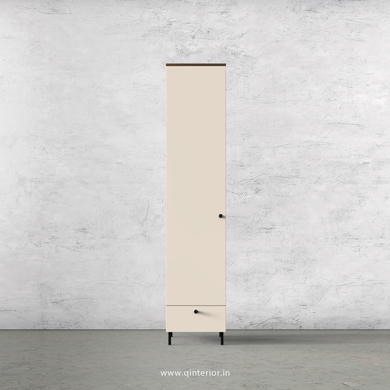 Lambent 1 Door Wardrobe in Walnut and Ceramic Finish – SWRD002 C7