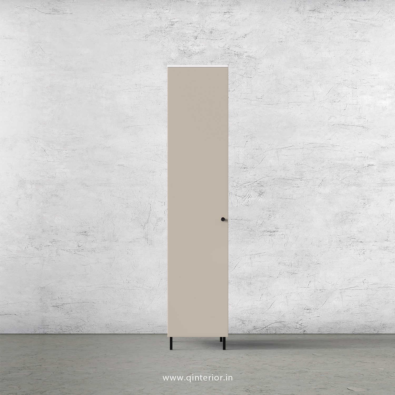 Lambent 1 Door Wardrobe in White and Irish Cream Finish – SWRD001 C88