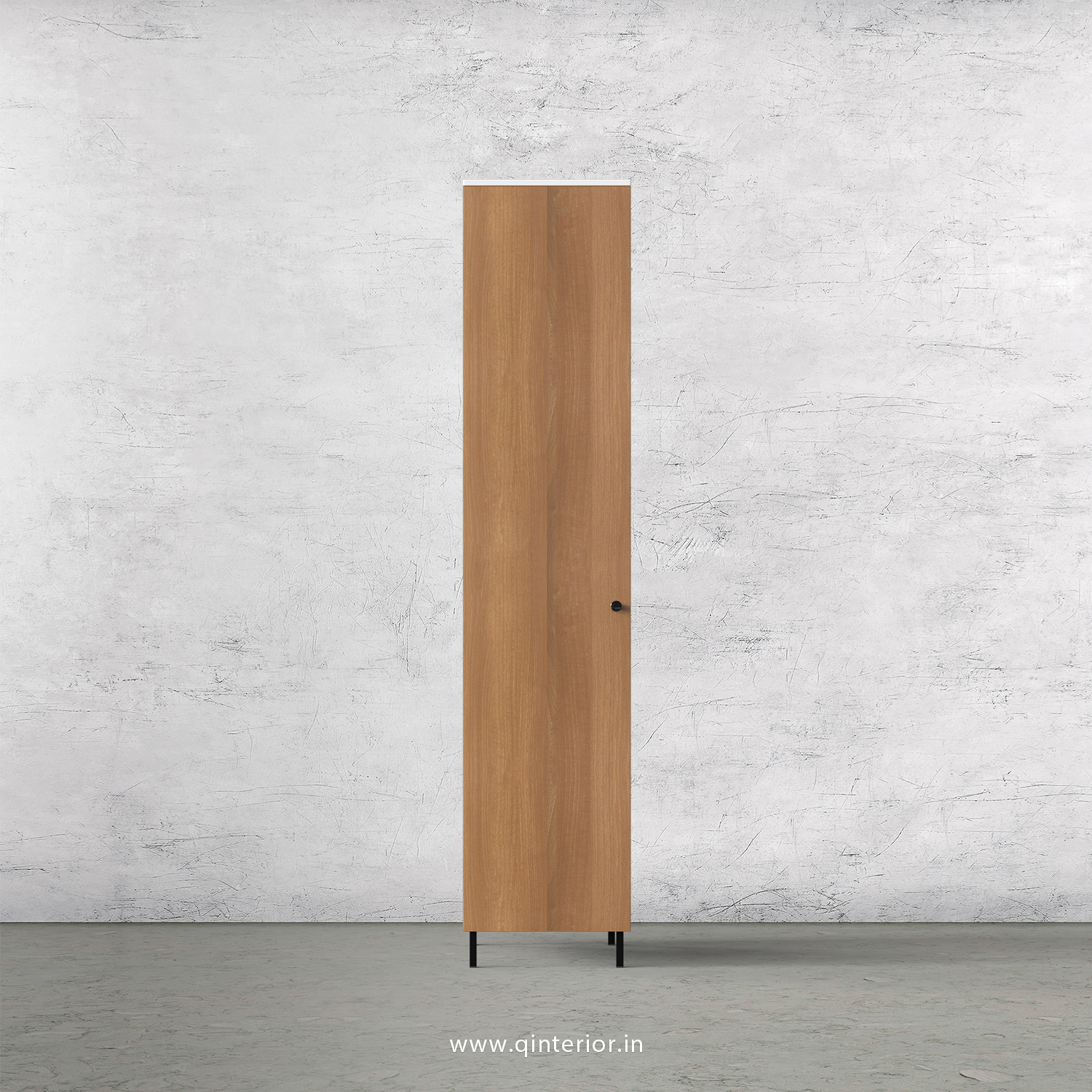 Lambent 1 Door Wardrobe in White and Oak Finish – SWRD001 C86