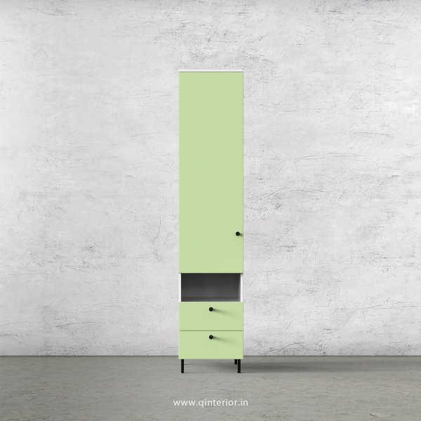Lambent 1 Door Wardrobe in White and Pairie Green Finish – SWRD006 C83