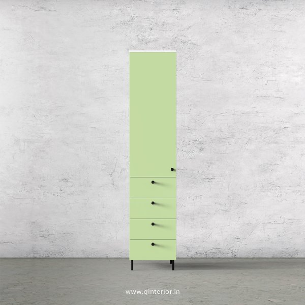 Lambent  1 Door Wardrobe in White and Pairie Green Finish – SWRD008 C83