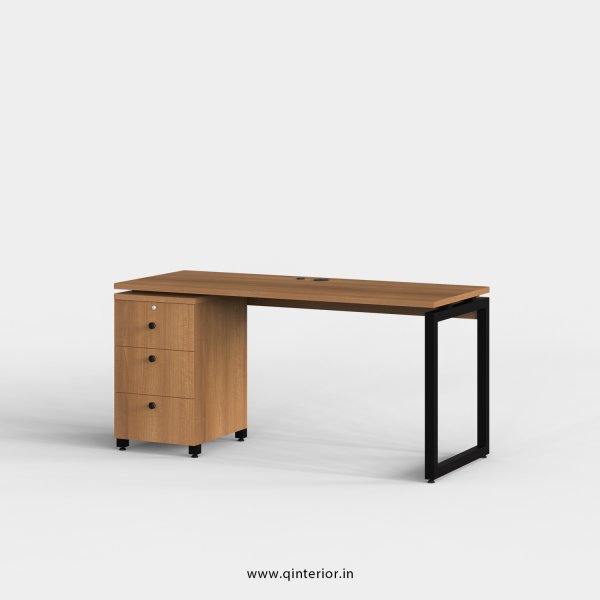 Aaron Work Station with Pedestal Unit in Oak Finish - OWS102 C2