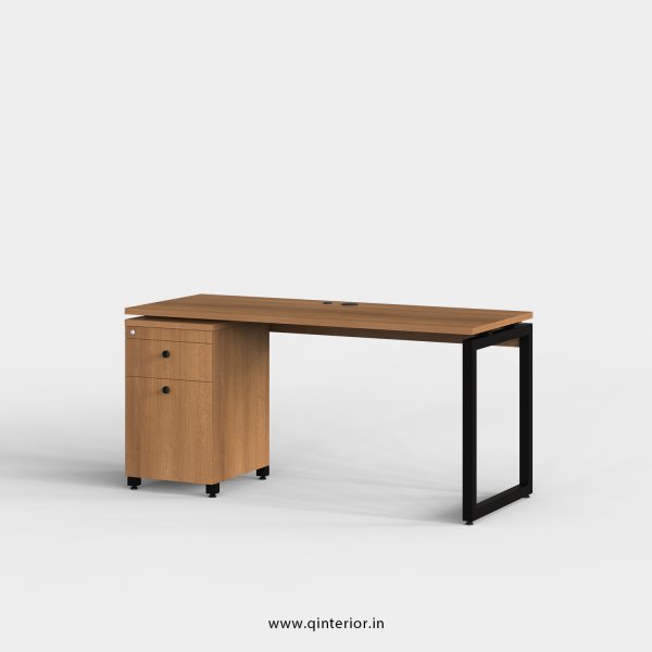 Aaron Work Station with Pedestal Unit in Oak Finish - OWS213 C2